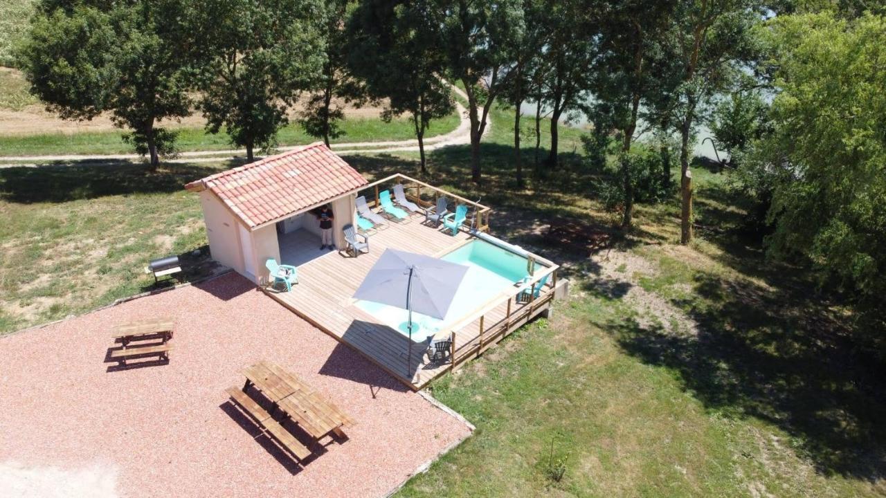 Cocoon, bord de lac, piscine chauffée 11 per Plieux Esterno foto